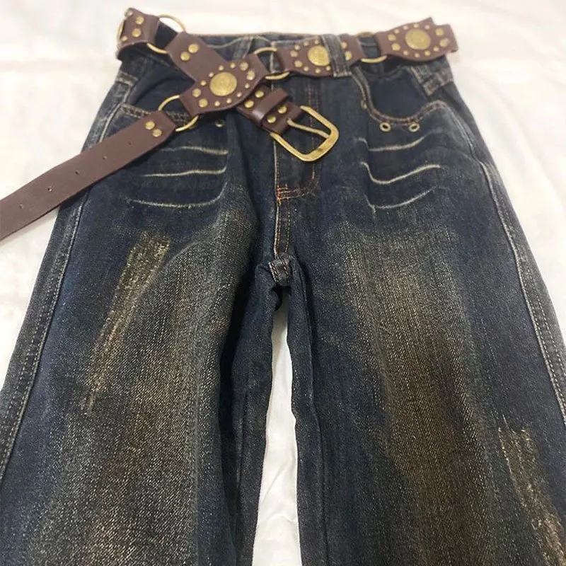 American High Street Low Waist Flared Jeans for Women 2025 Winter New Slim and Tall Fit Long Pants - Image 5