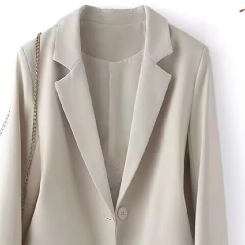 New Autumn Winter Women Suit Jacket Ladies Long Sleeve Formal Jacket Coat Solid Color Loose Casual Tops Women Outerwear Blazers - Image 6