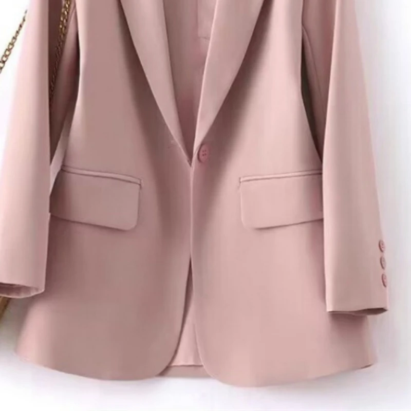 New Autumn Winter Women Suit Jacket Ladies Long Sleeve Formal Jacket Coat Solid Color Loose Casual Tops Women Outerwear Blazers - Image 5