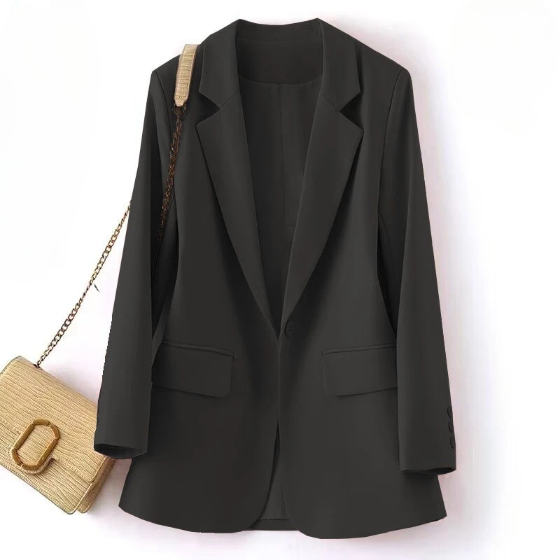 New Autumn Winter Women Suit Jacket Ladies Long Sleeve Formal Jacket Coat Solid Color Loose Casual Tops Women Outerwear Blazers - Image 3